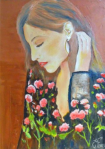 Reproduction de photo en tableau peint