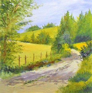 Jean Marie Ferrer artiste peintre de Provence, vente en ligne de tableaux à l'huile au couteau sur toile au couleurs de la Provence. Tableaux carrés sans châssis. La clé des champs.