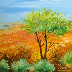 Jean Marie Ferrer artiste peintre de Provence, vente en ligne de tableaux à l'huile au couteau sur toile au couleurs de la Provence. Tableaux petits format.Paysage des Landes.