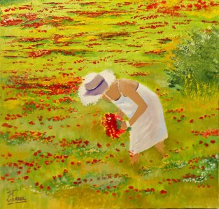 Jean Marie Ferrer artiste peintre de Provence, vente en ligne de tableaux à l'huile au couteau sur toile au couleurs de la Provence. Tableaux petits format.Paysage des Landes.