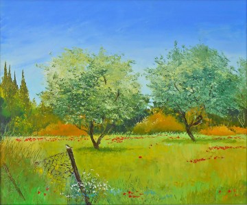Jean Marie Ferrer artiste peintre de Provence, vente en ligne de tableaux à l'huile au couteau sur toile au couleurs de la Provence.Bonjour printemps.