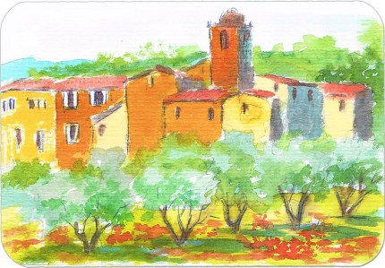 Artiste peintre de Provence, vente de tableaux. CAMAÎEU DE FLEURS