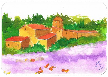 Artiste peintre de Provence, vente de tableaux. CAMAÎEU DE FLEURS