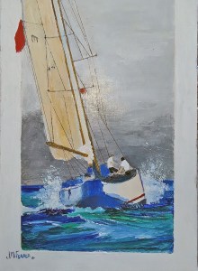 Jean Marie Ferrer artiste peintre de Provence, vente en ligne de tableaux à l'huile au couteau sur toile au couleurs de la Provence. Bon vent