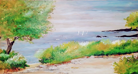 Jean Marie Ferrer artiste peintre de Provence, vente en ligne de tableaux à l'huile au couteau sur toile au couleurs de la Provence. Rivage varois