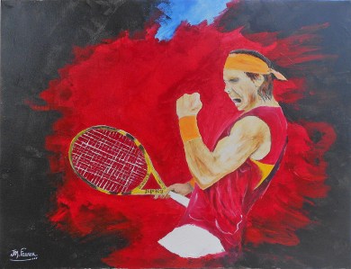 Jean Marie Ferrer artiste peintre de Provence, vente en ligne de tableaux à l'huile au couteau sur toile au couleurs de la Provence. Tableaux divers, Vamos Rafa.